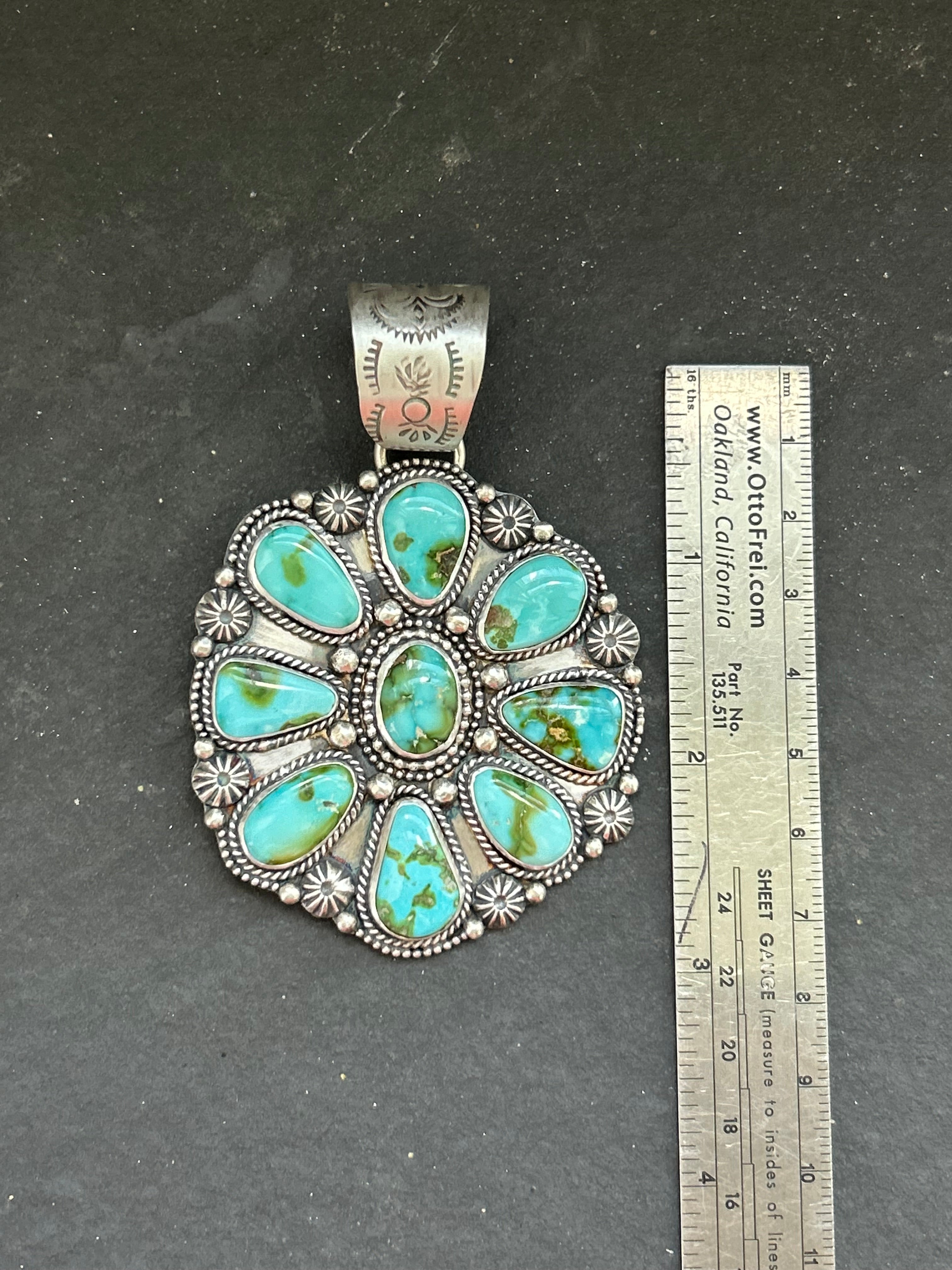 Sonoran Mountain Turquoise Cluster Pendant