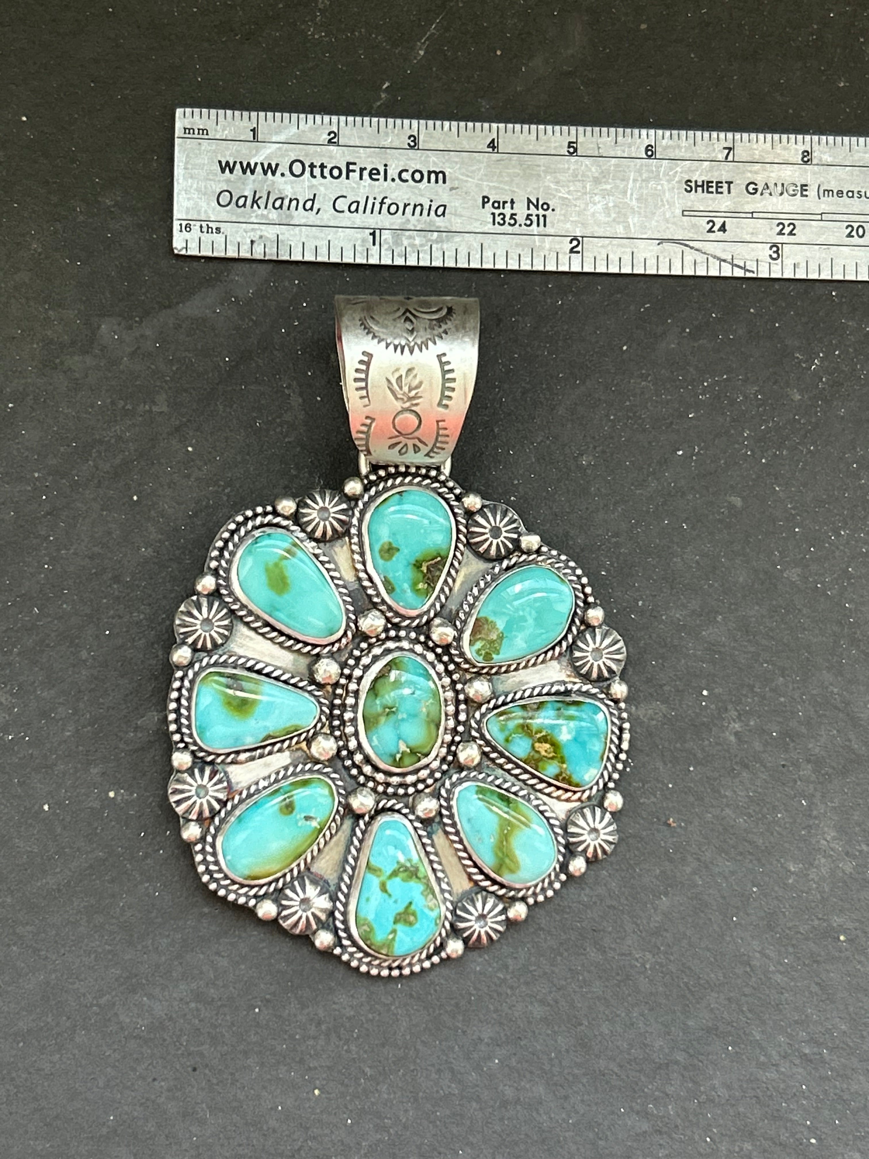 Sonoran Mountain Turquoise Cluster Pendant