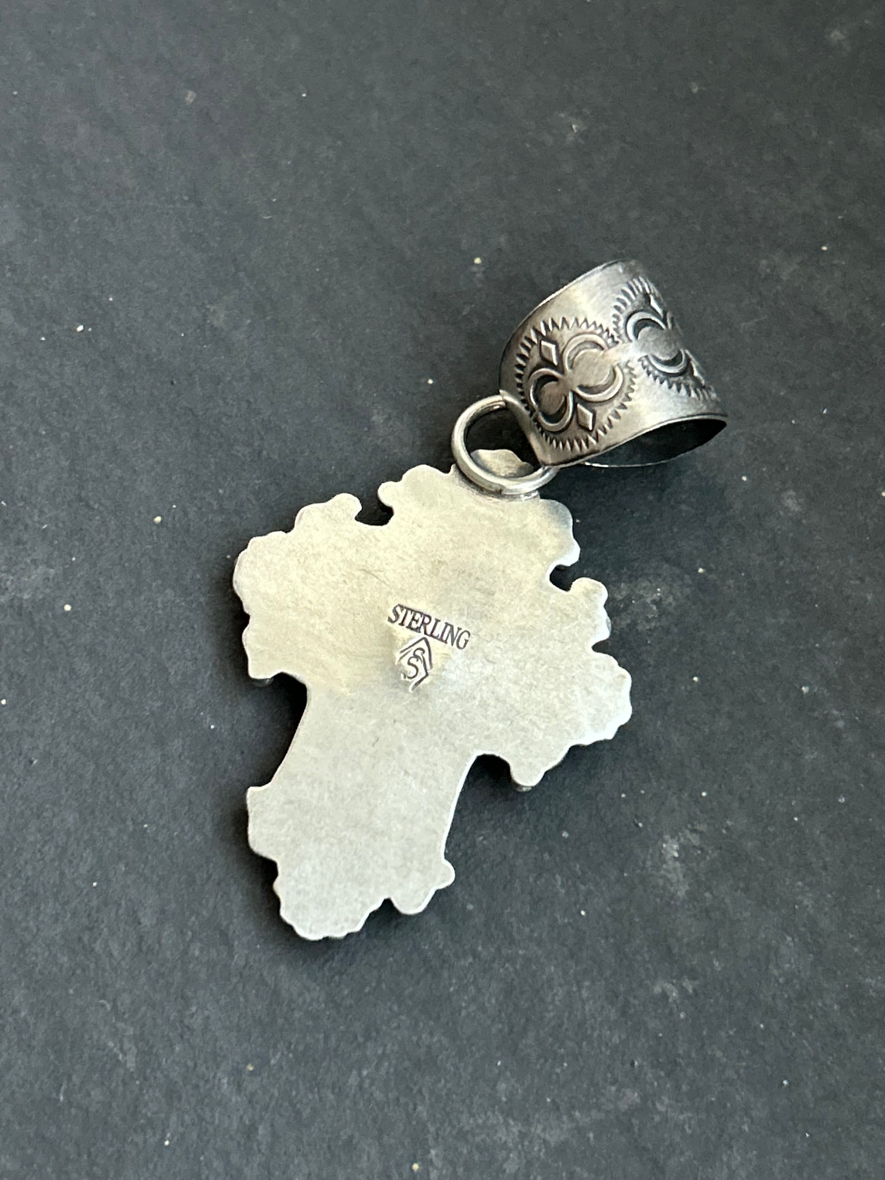 Inlay Cross Pendant